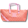 My Fair Mahjong MAHJONG TOTE BAG  |  Wide with Zipper Closure: Geometric- Pink Tote Bag