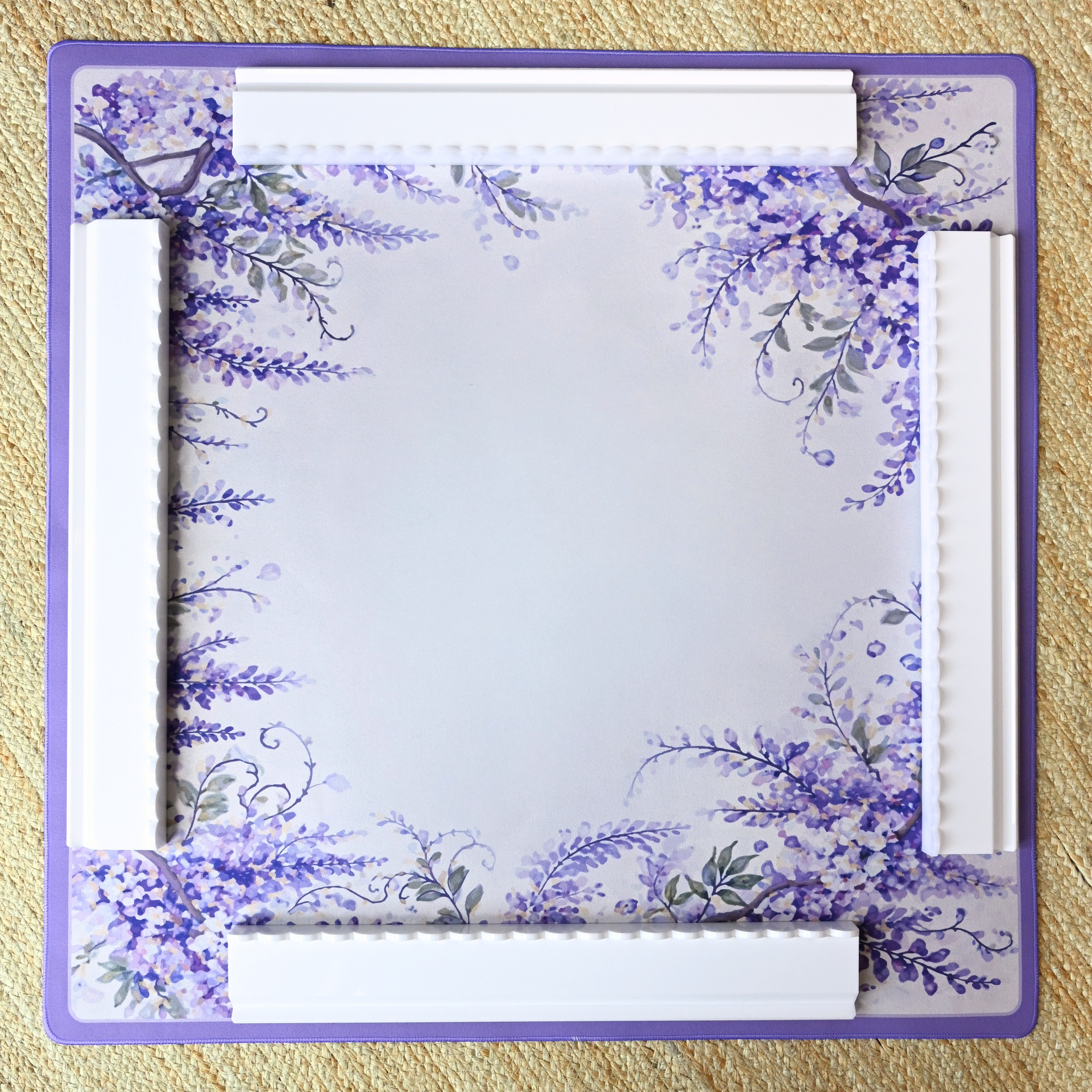 Violet Vines Wisteria Mahjong Neoprene Mat