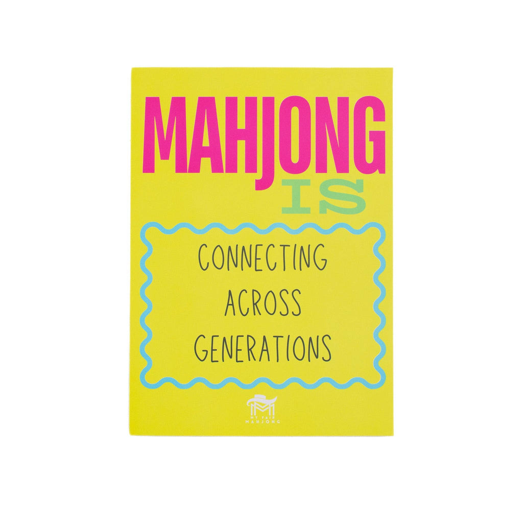 My Fair Mahjong MAHJONG SHUFFLE CARD  |  Mahjong Is Series  |  Sized to Store with League Cards: Pink- Harmless Cult