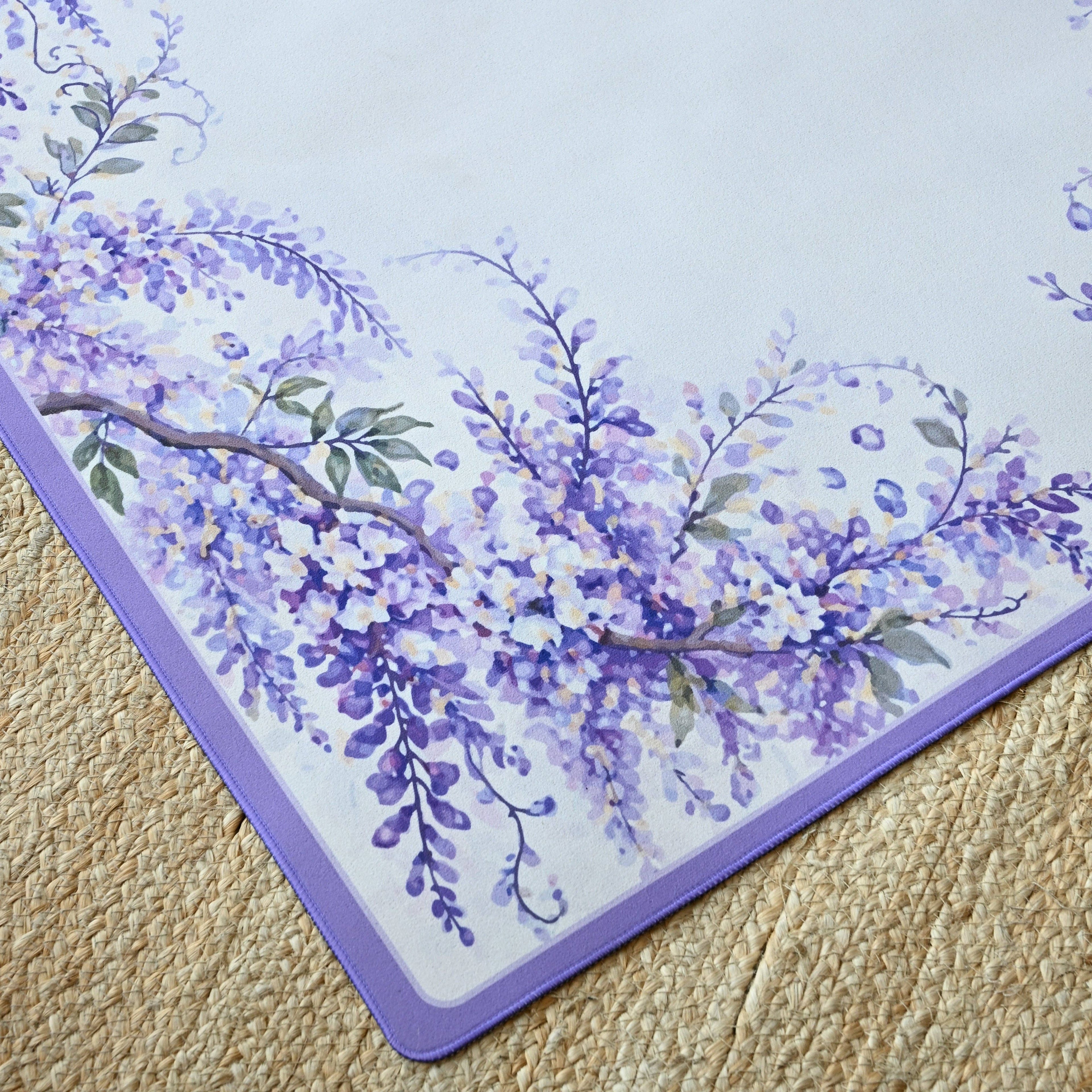 Violet Vines Wisteria Mahjong Neoprene Mat