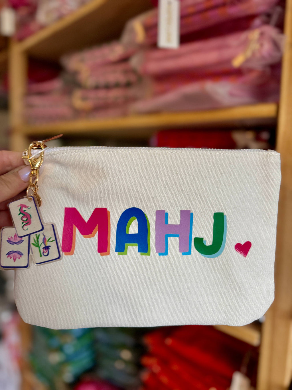 *NEW Mahjong Bag | Canvas mahjong gift bag w/ tile zipper