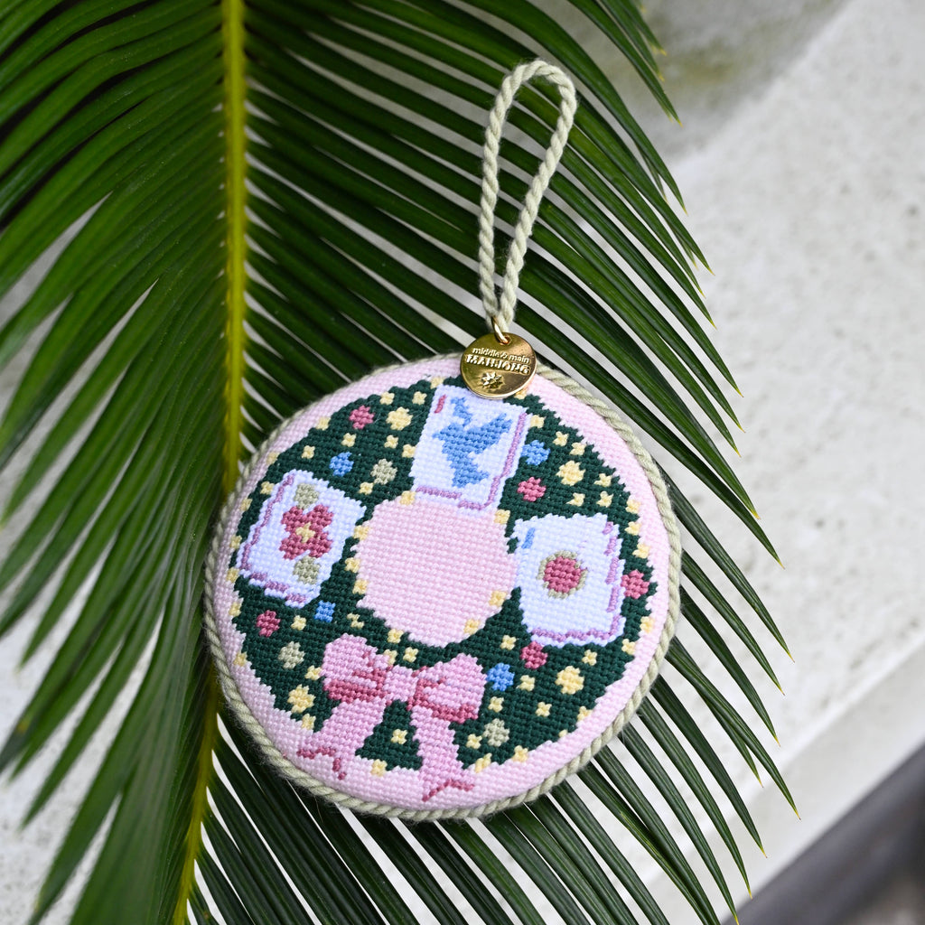 Mahjong Memento Needlepoint Ornament