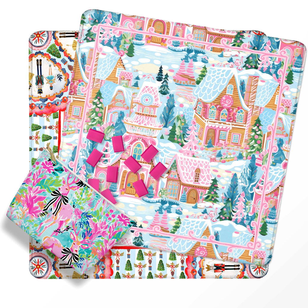 Mahjong Mat 31", Neoprene, Holiday, Christmas, Winter : Joy / Neoprene without bag