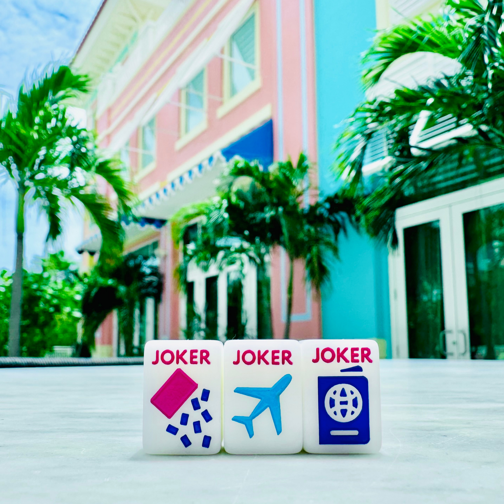 My Fair Mahjong MINI TRAVEL MAHJONG  |  Mini Anywhere Series  |  White CLEARANCE - MUST GO!!!