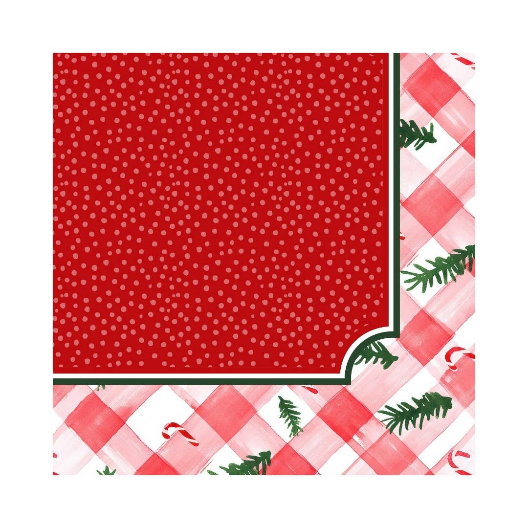 NEOPRENE Candy Cane Lane Holiday Mahjong Mat | Christmas