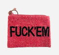 HAND BEADED FUCK'EM COIN PURSE