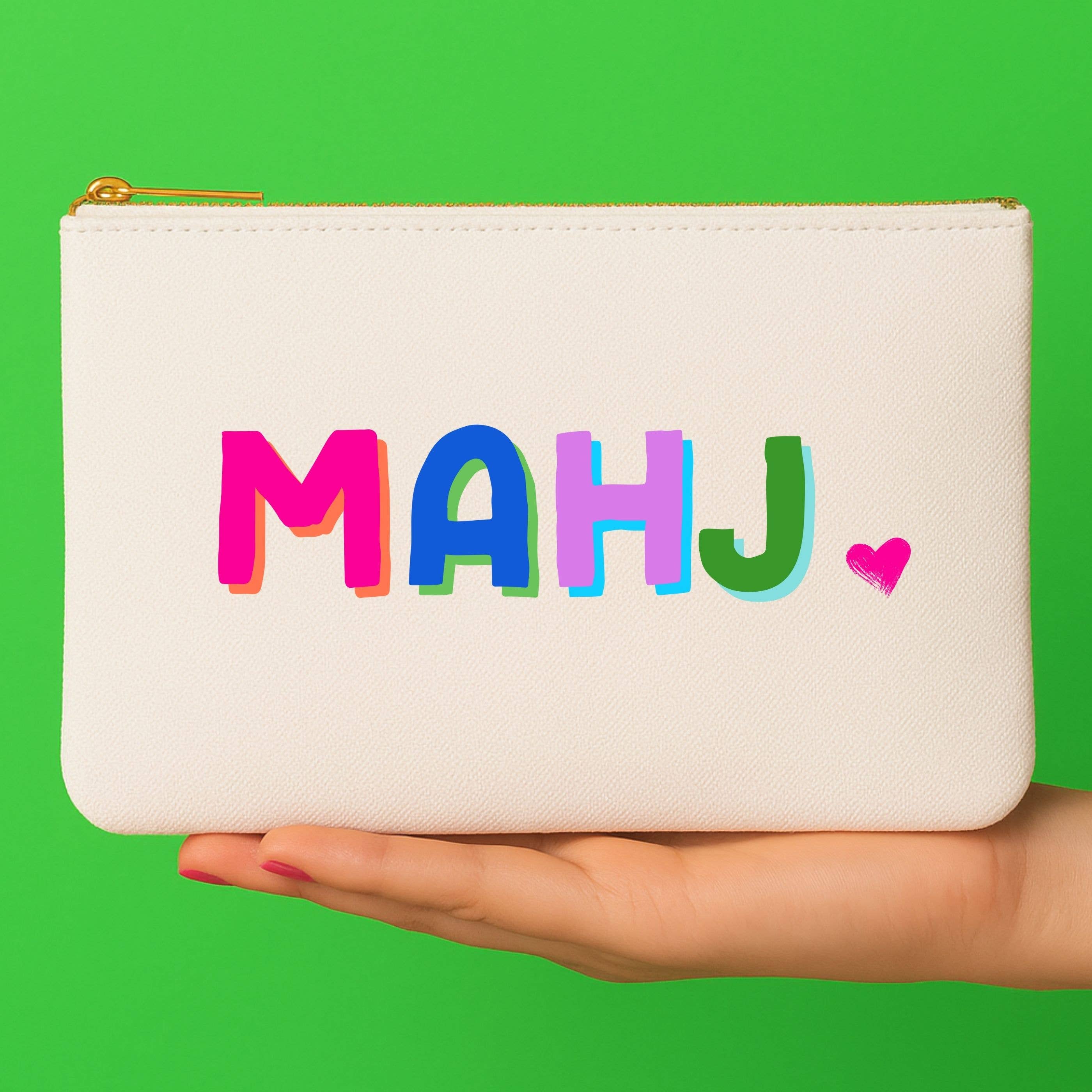 *NEW Mahjong Bag | Canvas mahjong gift bag w/ tile zipper
