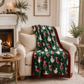 PREORDER Holiday Collection Blanket - Soft as a Cloud Cozy - Holiday Chickens Ships Sept.