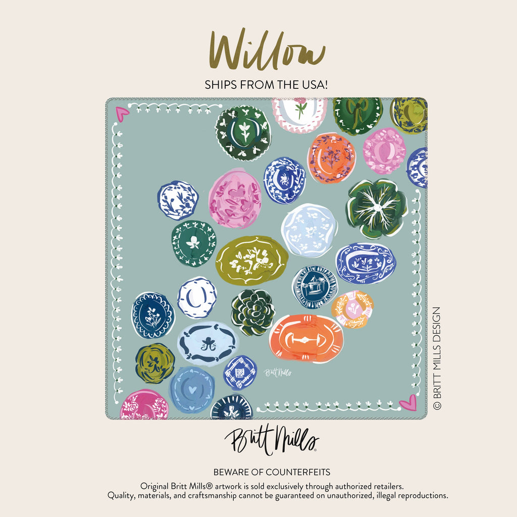Britt Mills Neoprene Mahjong Mats Daphne