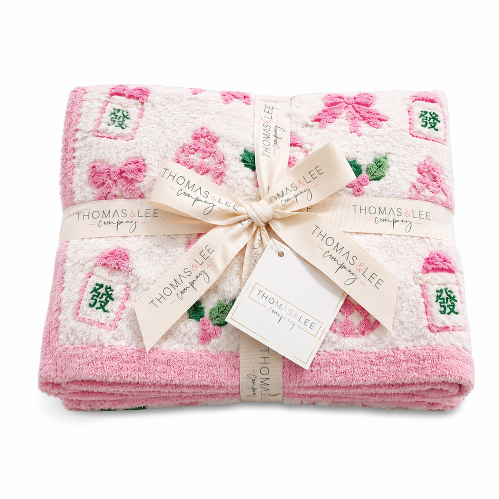 PREORDER Holiday Collection Blanket - Soft as a Cloud Cozy - Christmas Mahjong SHIPS Sept!