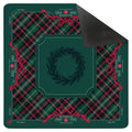 NEOPRENE Evergreen & Tartan Mahjong Mat | Holiday Christmas