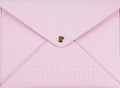 NMJL Leather Card Clutch: Pink