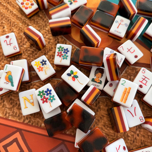 Amber Jade American Mahjong Tiles Tortoise Shell - 160 American Mahjong Tiles: Instock Amber Jade Tiles