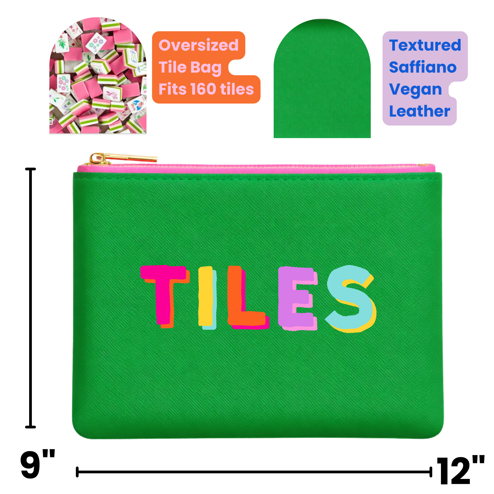 Mahjong Tile Storage Bag Mahjong Gift | 4 Colors *NEW: Blue