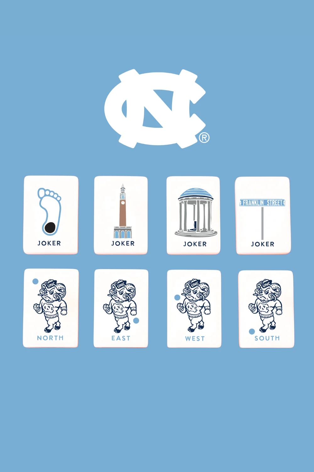 WEST WIND MAHJONG UNIVERSITY OF NORTH CAROLINA® MAHJONG TILES - PRE ORDER