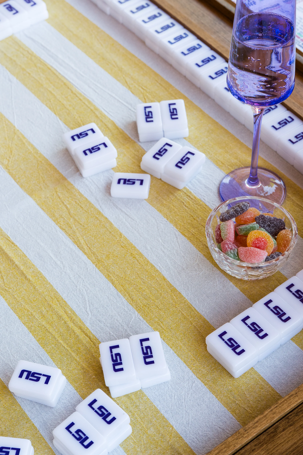 WEST WIND MAHJONG 
LSU® - LOUISIANA STATE UNIVERSITY® TILES - PRE ORDER