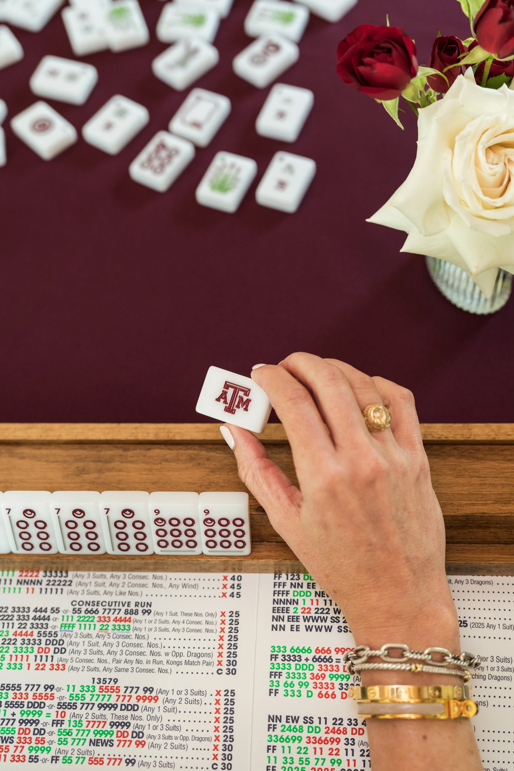 WEST WIND MAHJONG 
TEXAS A&M UNIVERSITY® TILES - PRE-ORDER