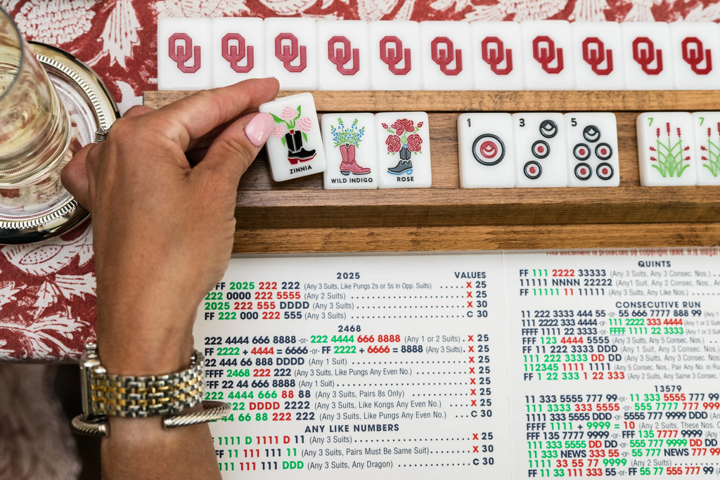 WEST WIND MAHJONG 
OU® - UNIVERSITY OF OKLAHOMA® TILES - PRE ORDER