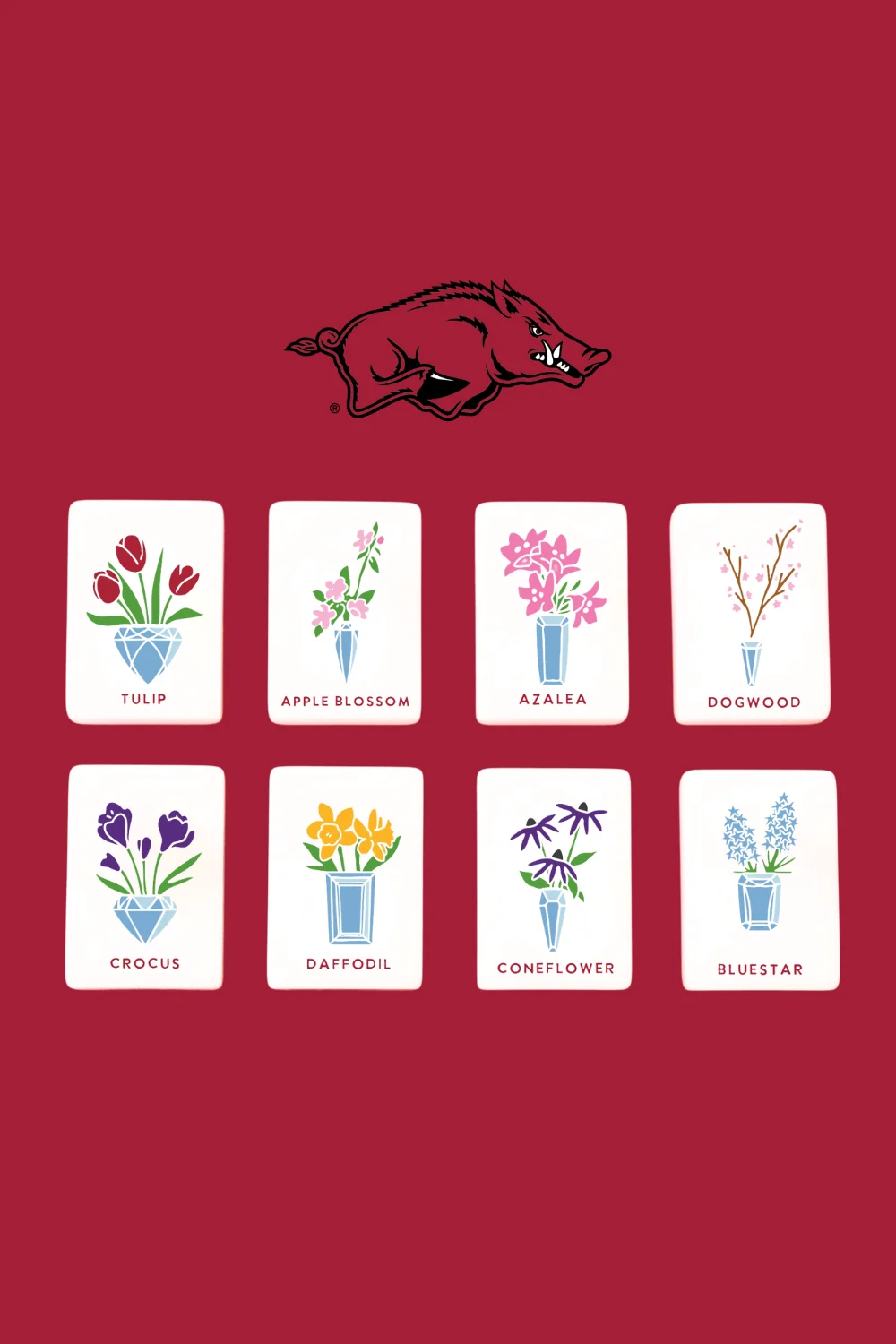 WEST WIND MAHJONG UNIVERSITY OF ARKANSAS® MAHJONG TILES