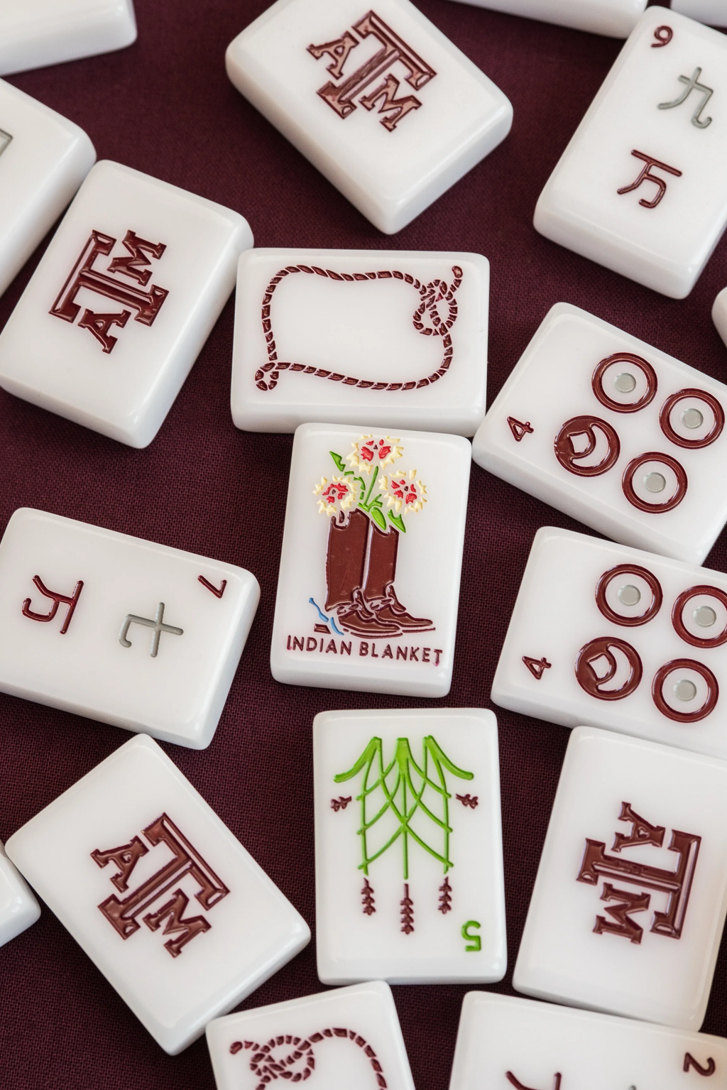 WEST WIND MAHJONG 
TEXAS A&M UNIVERSITY® TILES - PRE-ORDER