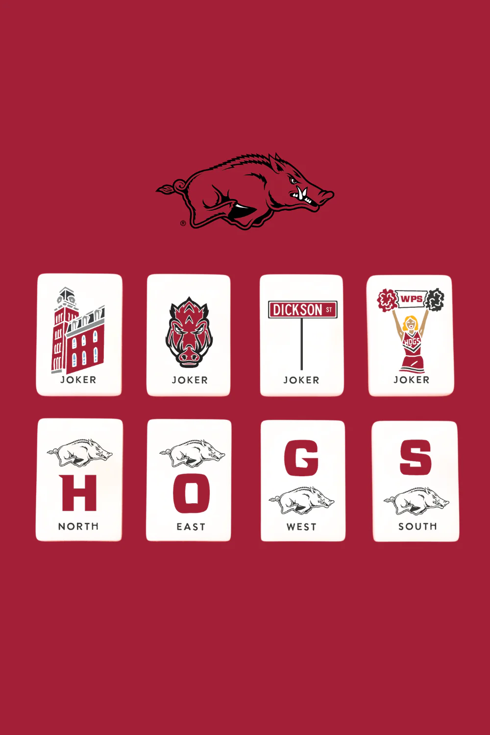 WEST WIND MAHJONG UNIVERSITY OF ARKANSAS® MAHJONG TILES